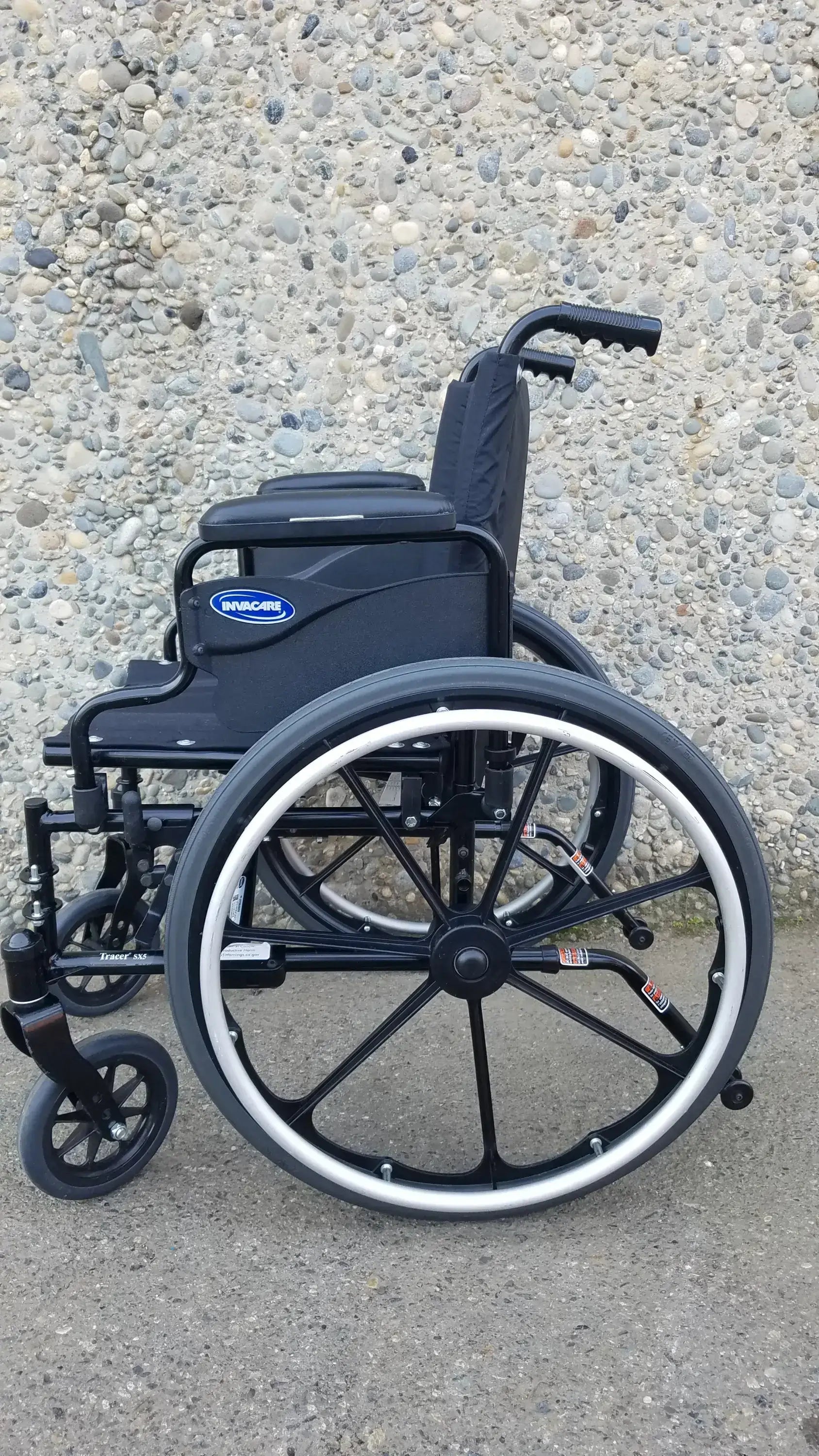 Invacare Tracer SX5 Wheelchair Arm Rest Black