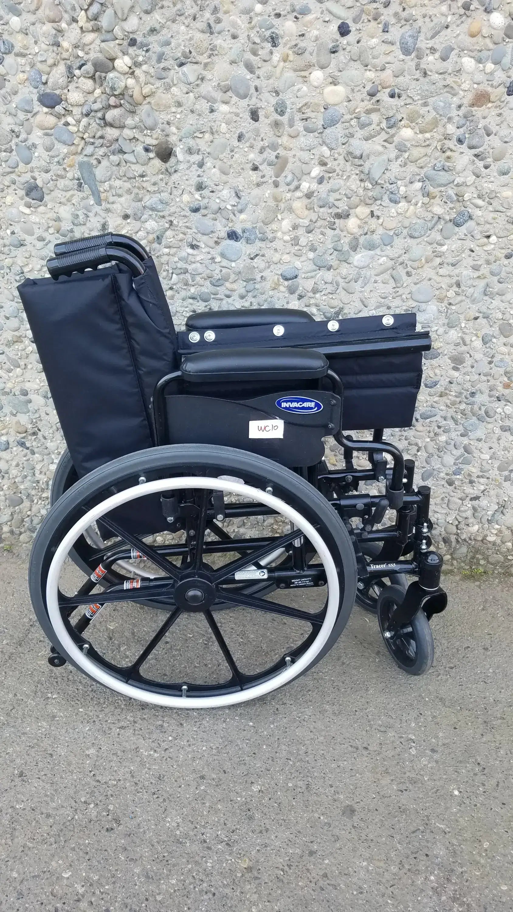 Invacare Tracer SX5 Wheelchair Arm Rest Black