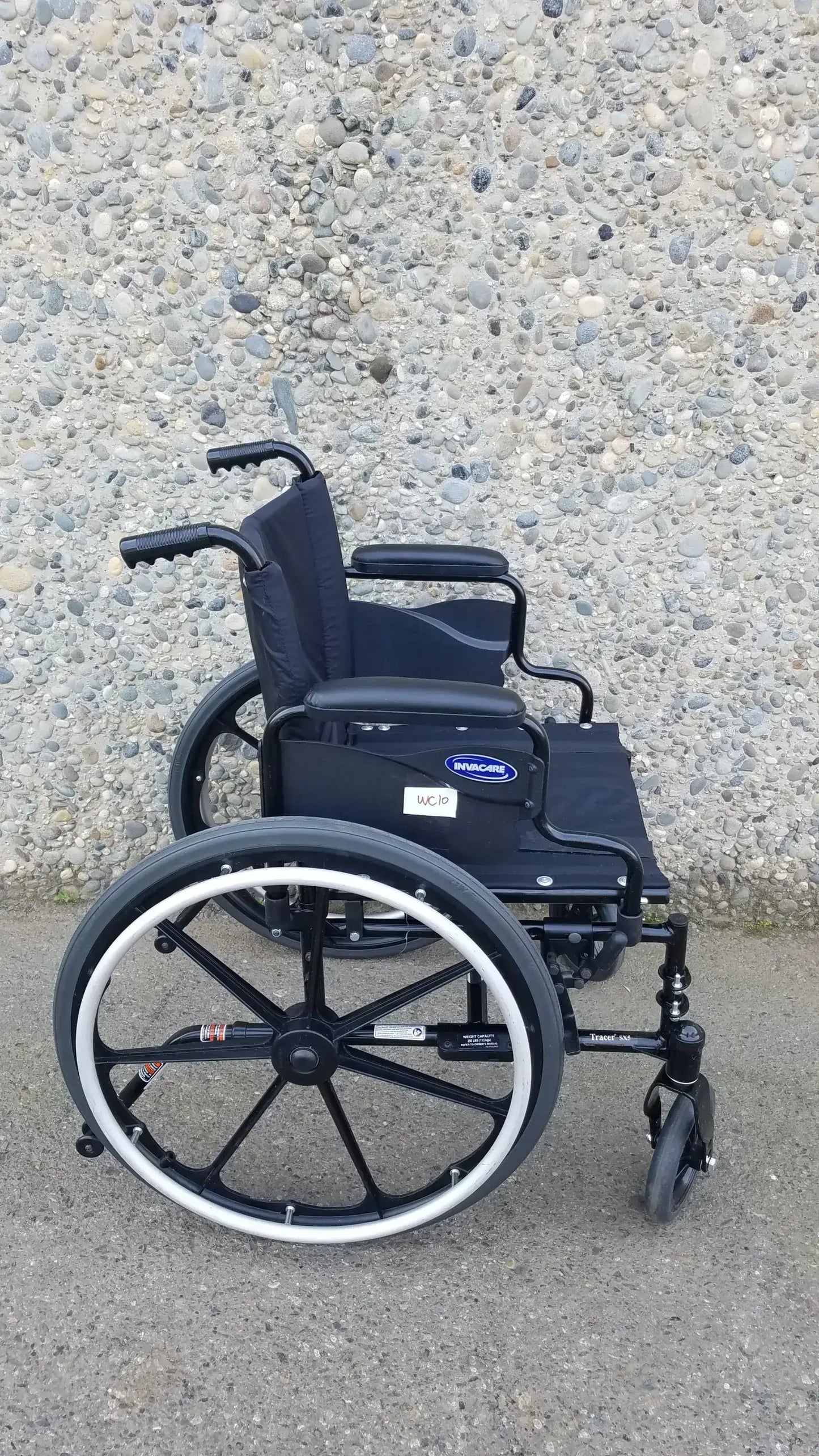 Invacare Tracer SX5 Wheelchair Arm Rest Black
