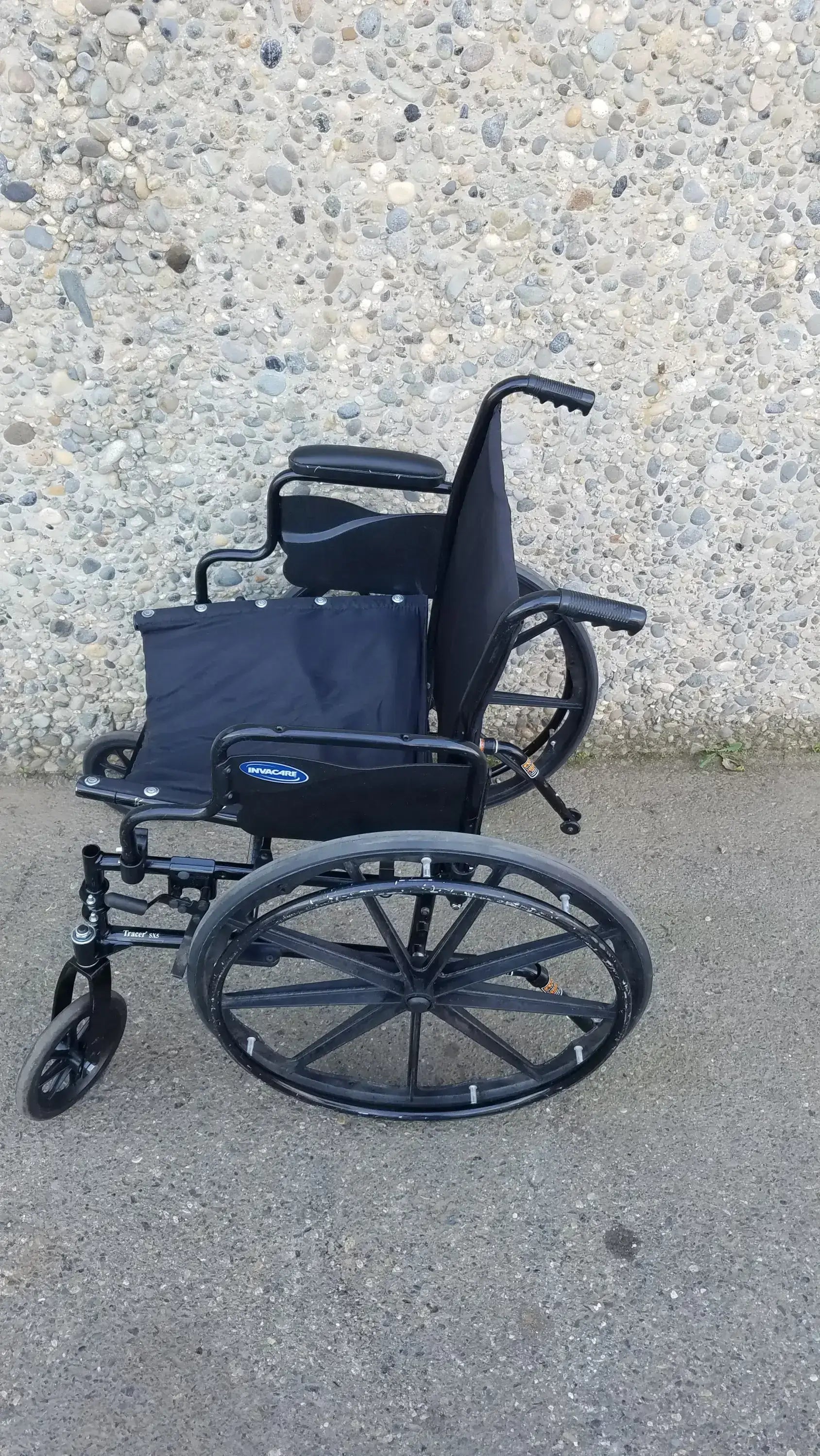 Invacare Tracer SX5 Wheelchair Arm Rests Black
