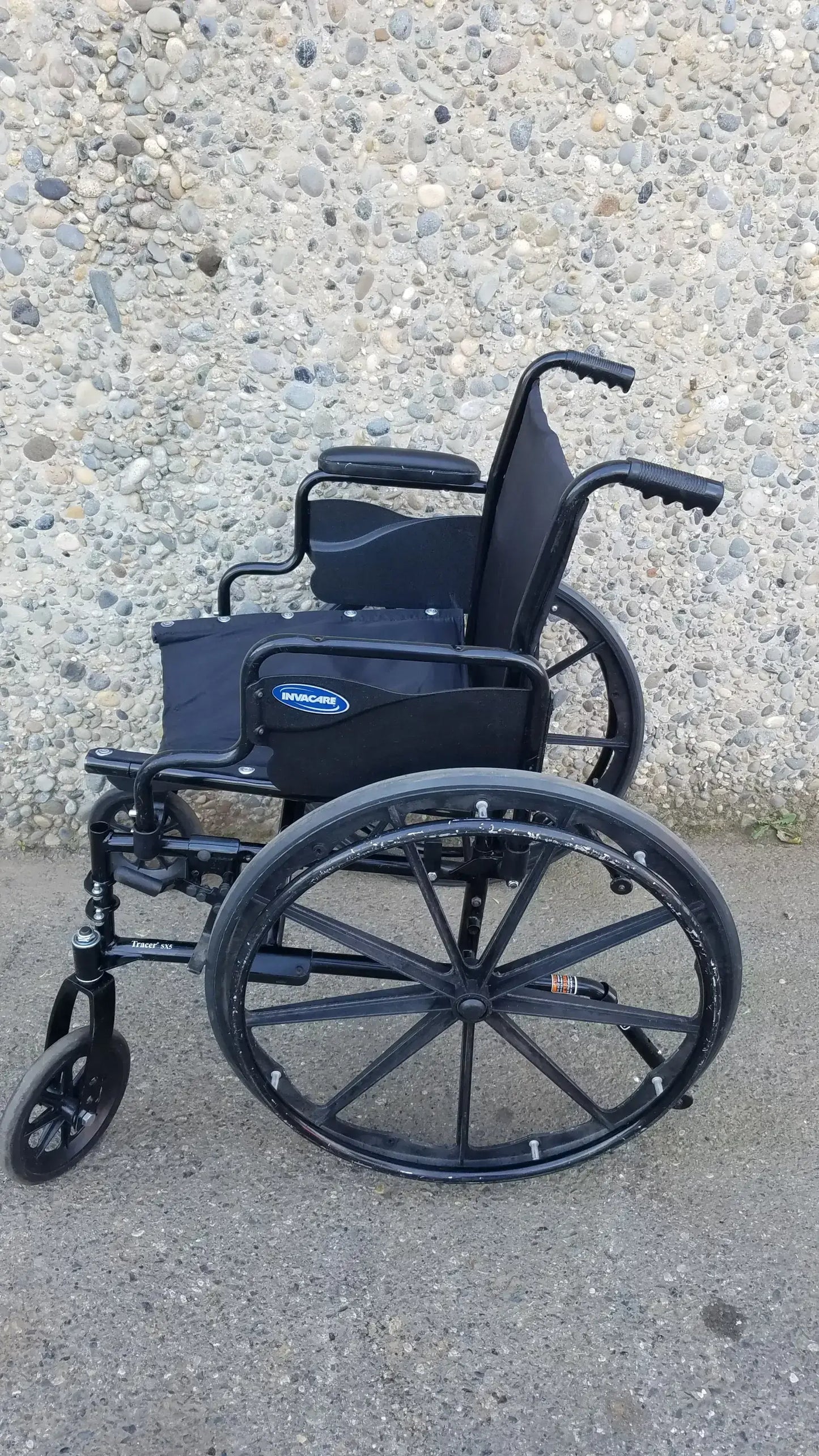 Invacare Tracer SX5 Wheelchair Arm Rests Black