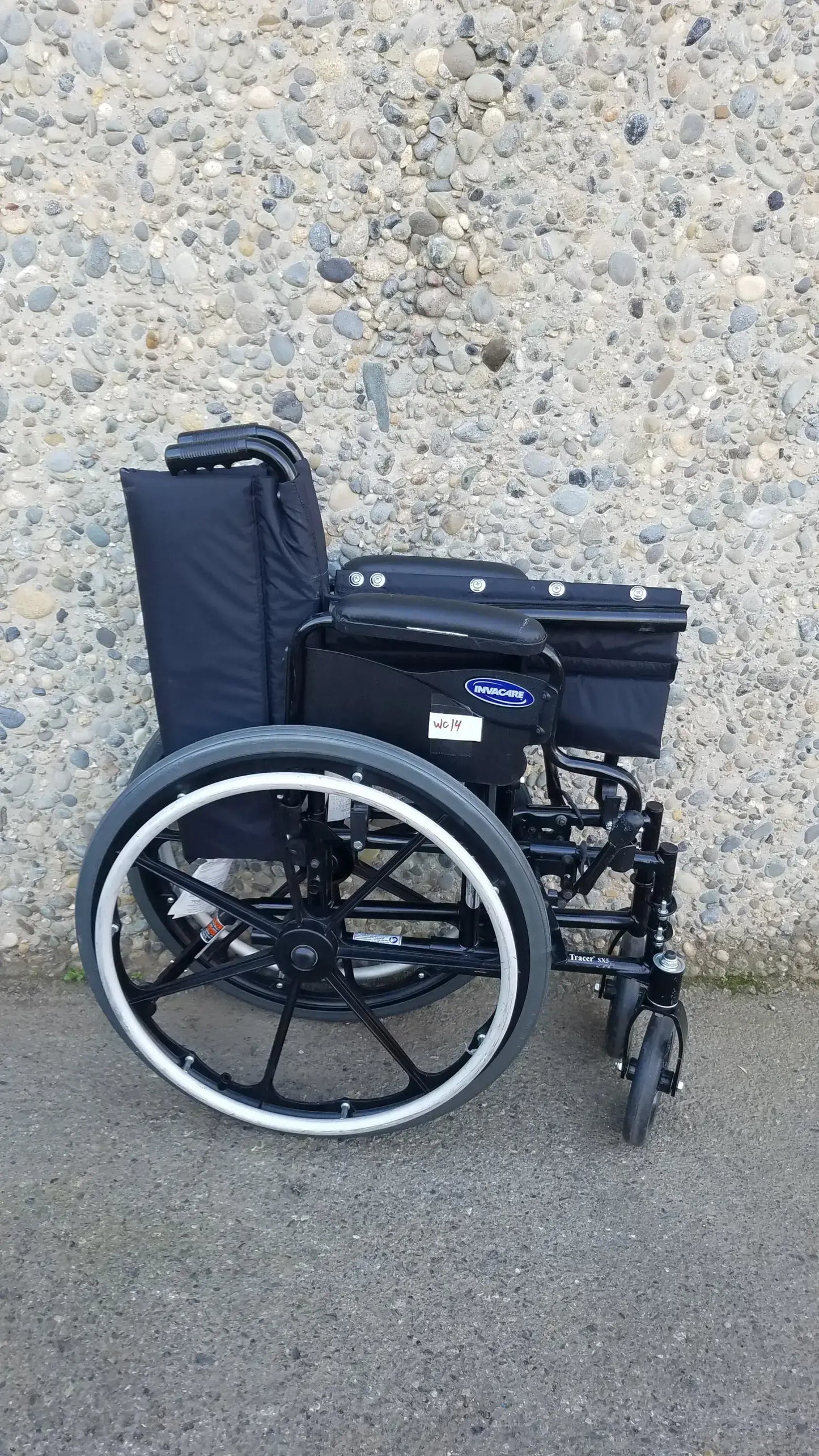 Invacare Tracer SX5 Wheelchair Black Steel Frame w/ Desk Armrests