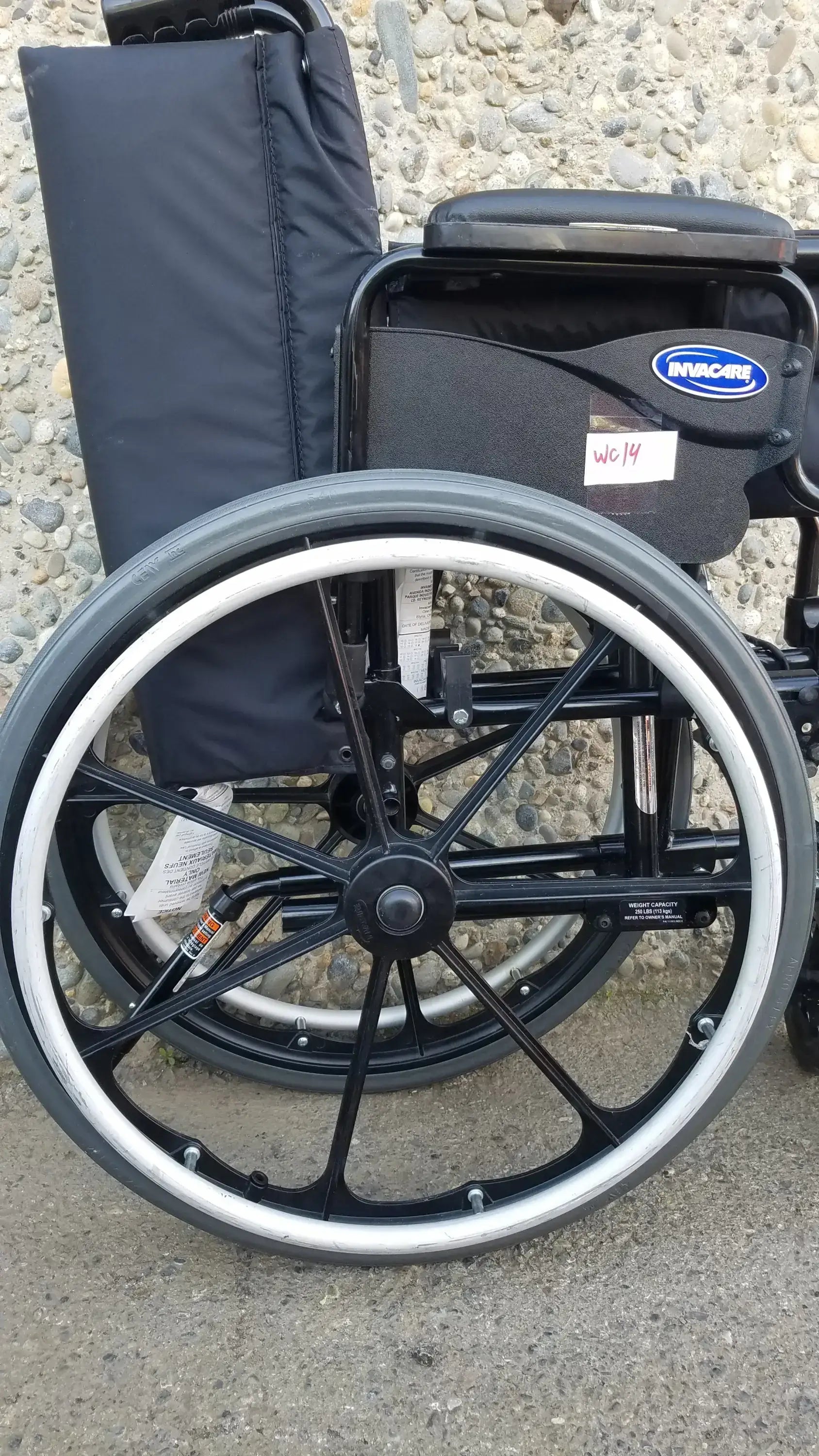 Invacare Tracer SX5 Wheelchair Black Steel Frame w/ Desk Armrests