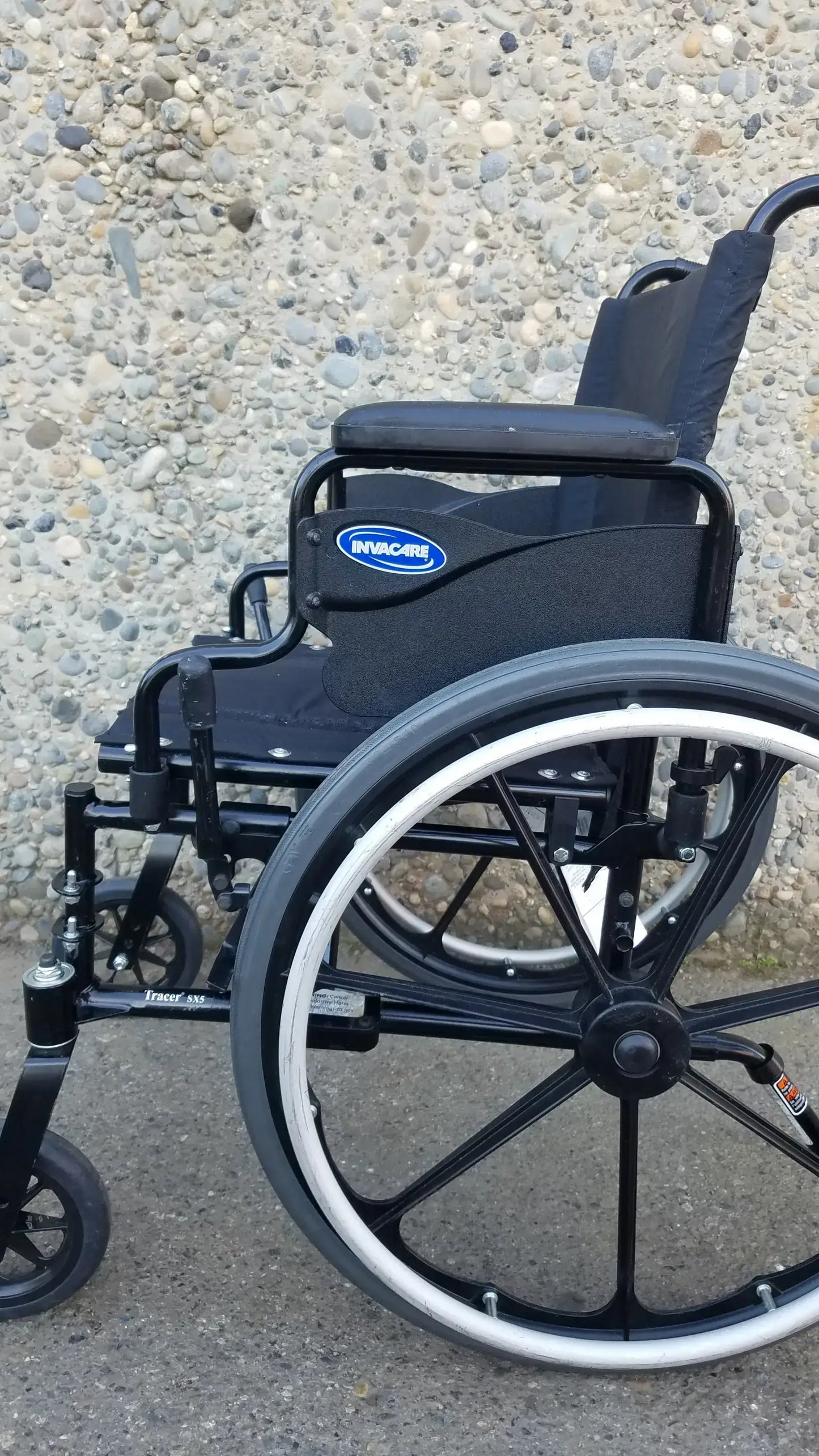 Invacare Tracer SX5 Wheelchair Black Steel Frame w/ Desk Armrests