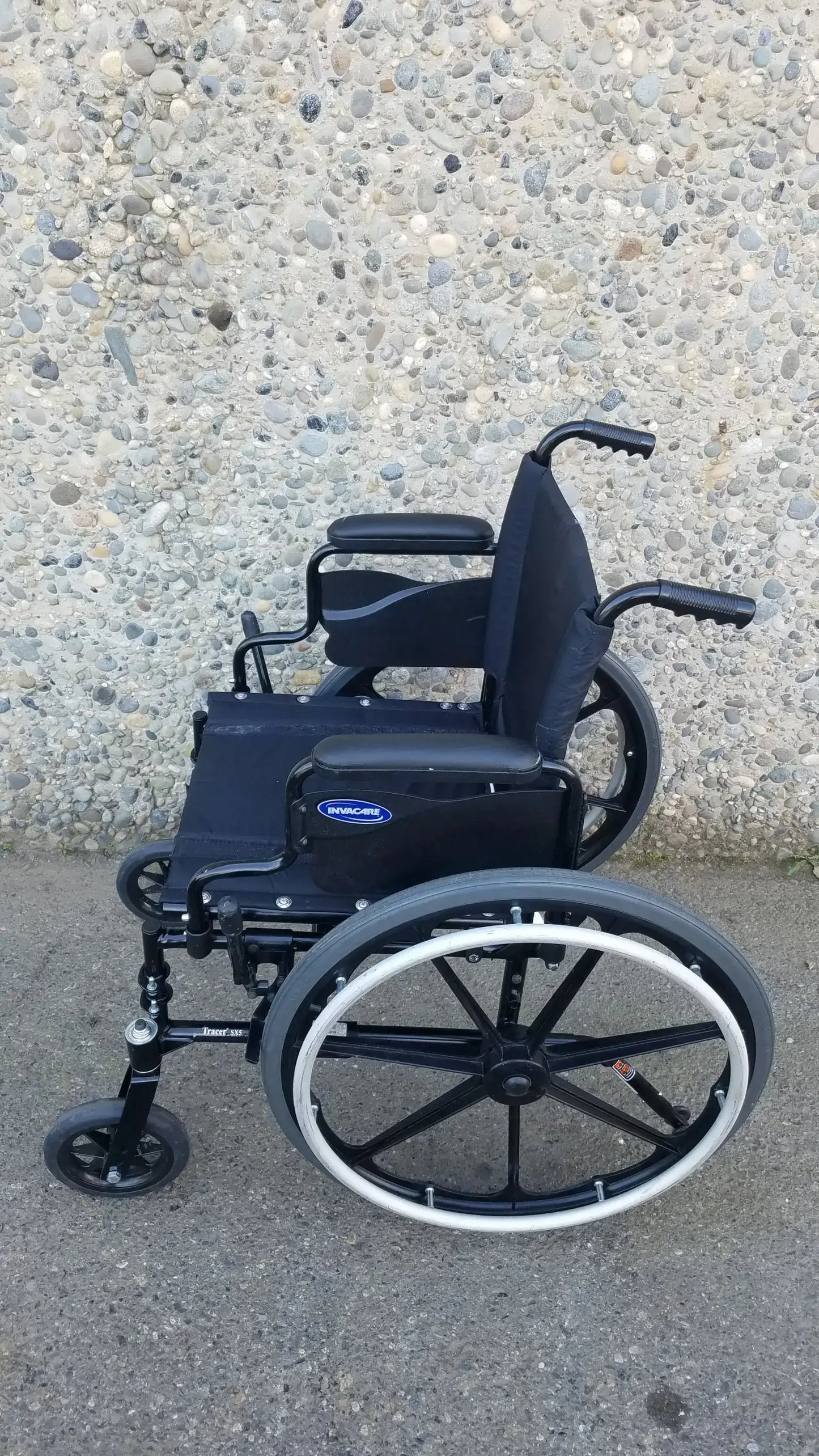 Invacare Tracer SX5 Wheelchair Black Steel Frame w/ Desk Armrests