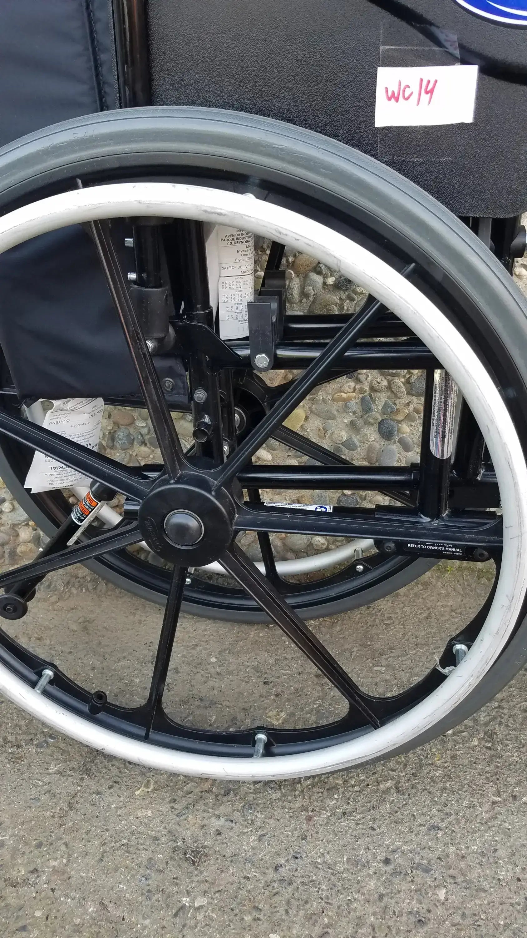Invacare Tracer SX5 Wheelchair Black Steel Frame w/ Desk Armrests