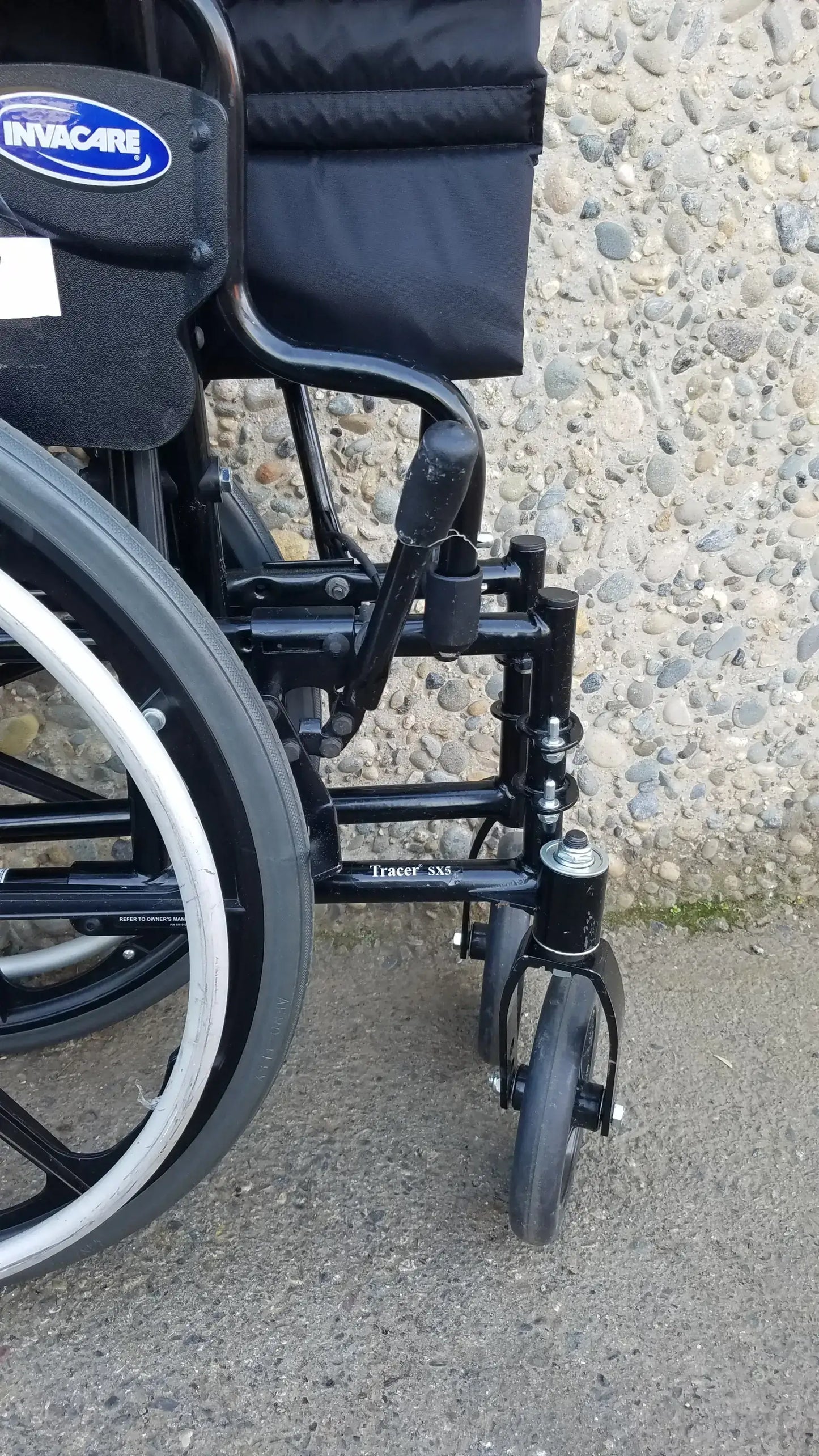 Invacare Tracer SX5 Wheelchair Black Steel Frame w/ Desk Armrests
