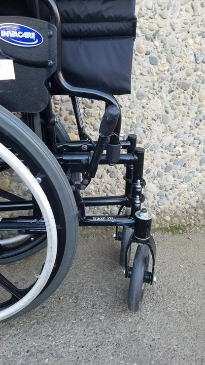 Invacare Tracer SX5 Wheelchair Black Steel Frame w/ Desk Armrests