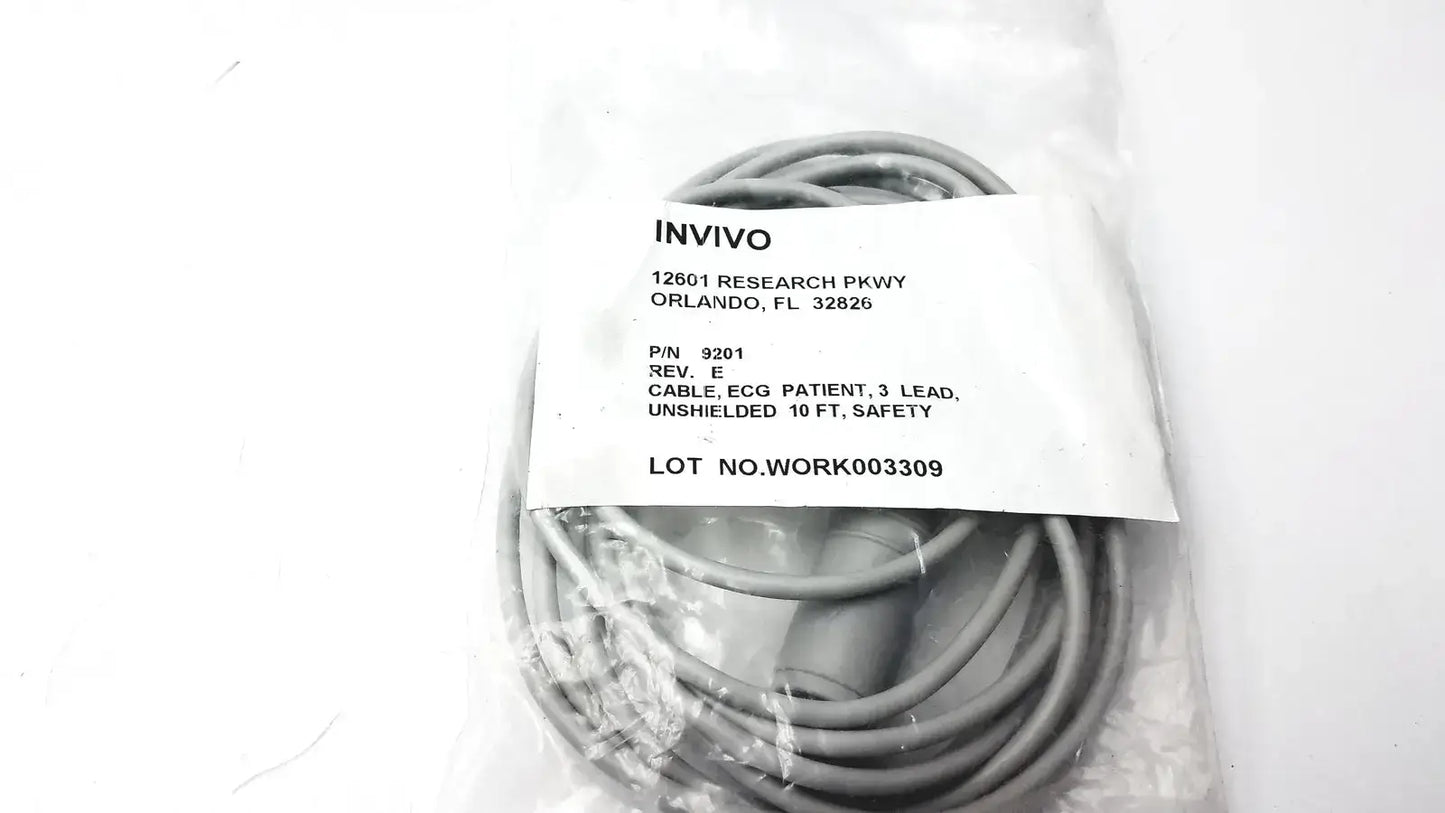 Invivo 9367 Oxiclip MRI Sensor With 9201 ECG 3 Lead Unshielded 10 FT - Patient Monitoring