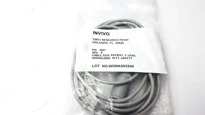 Invivo 9367 Oxiclip MRI Sensor With 9201 ECG 3 Lead Unshielded 10 FT - Patient Monitoring