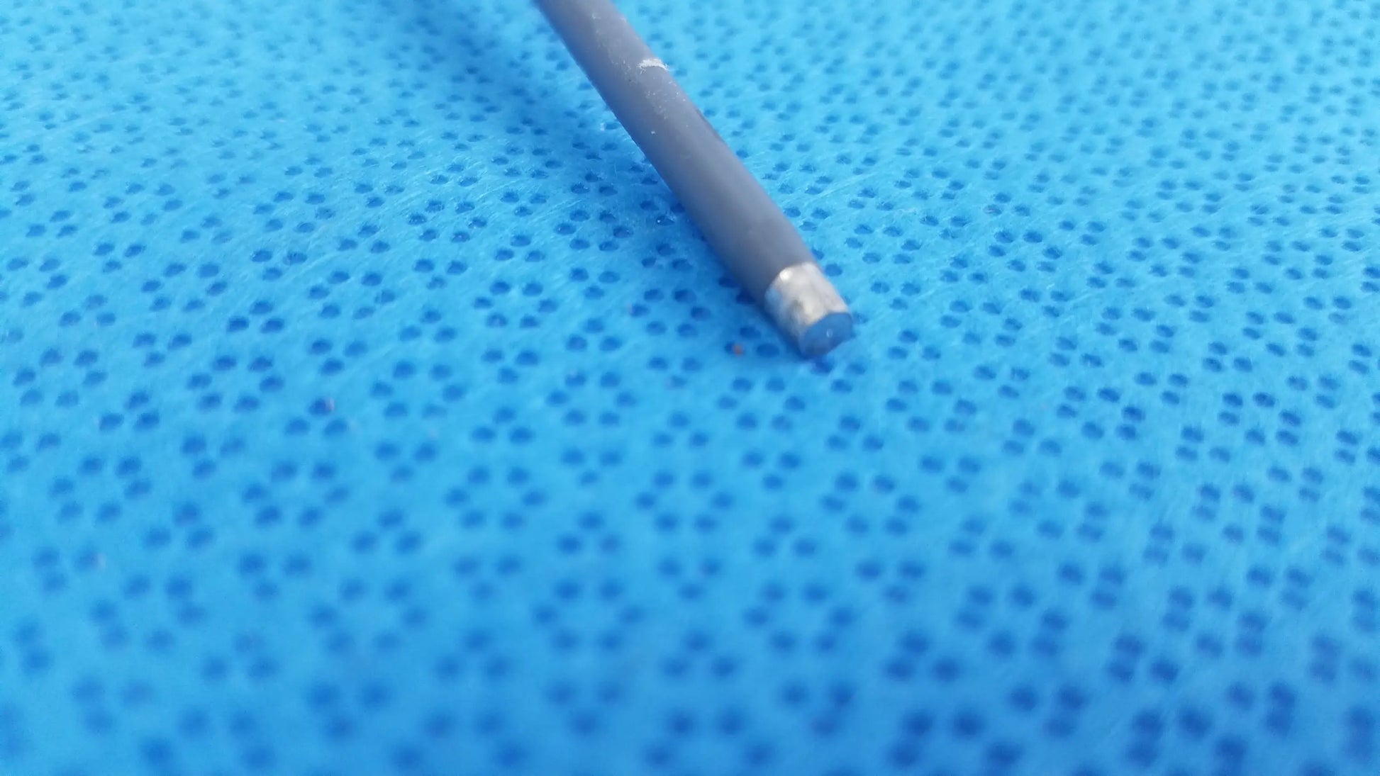 Ivac turbotemp oral temperature probe with dark gray carbon rod and metallic silver tip for reuse medical equipment