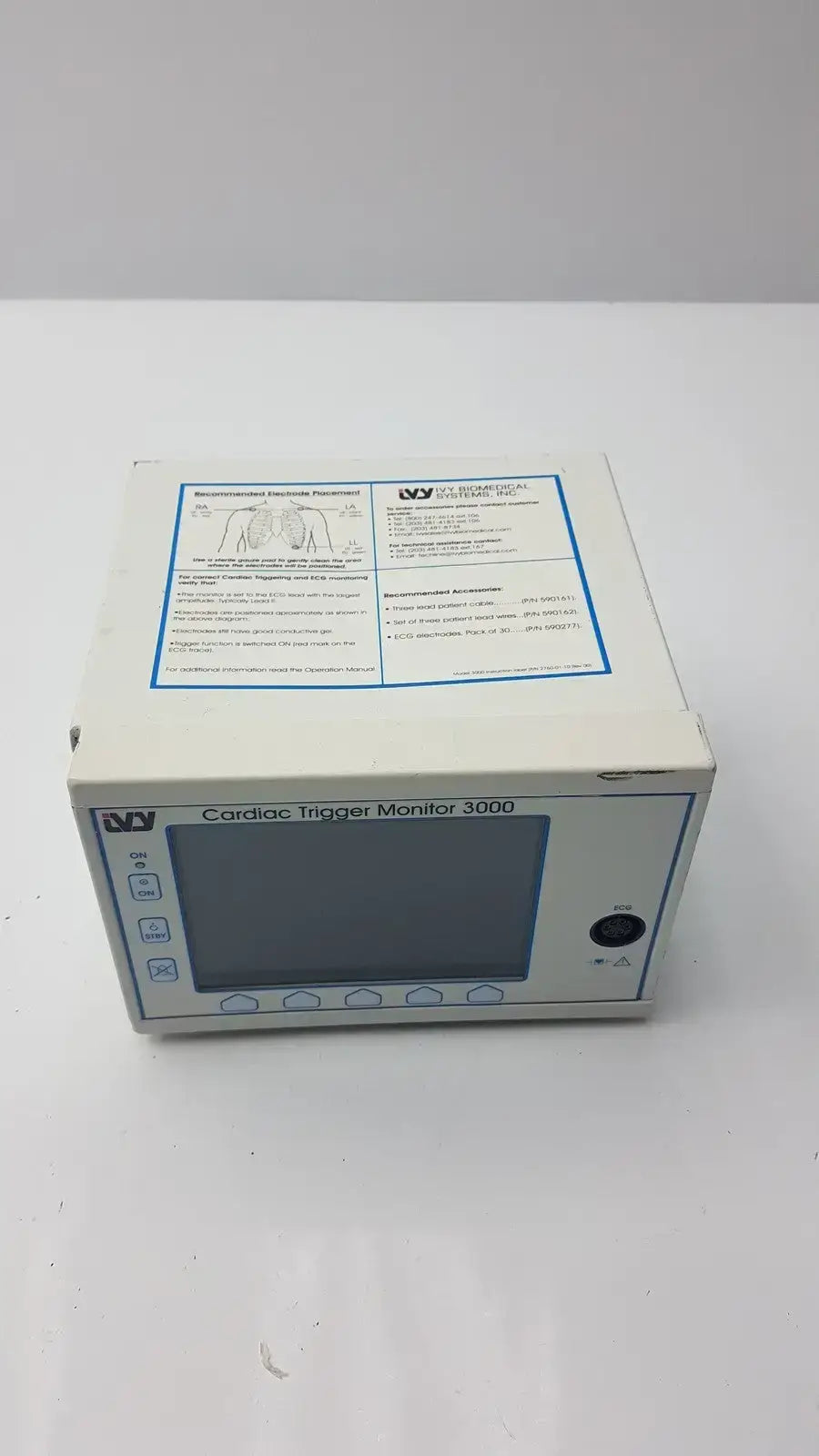 Ivy Biomedical Cardiac Trigger 3000 Patient Monitor