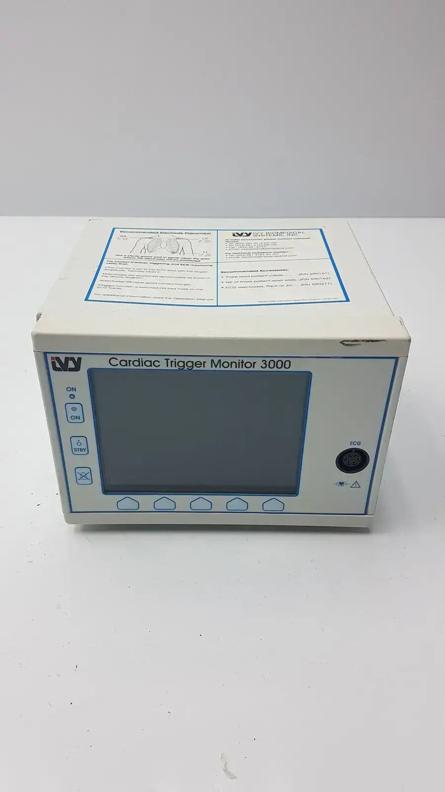 Ivy Biomedical Cardiac Trigger 3000 Patient Monitor