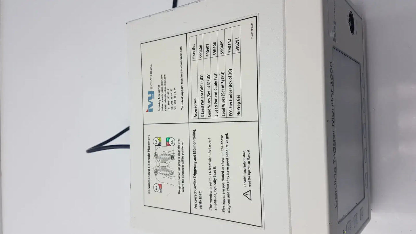 IVY Biomedical Cardiac Trigger Monitor 3000