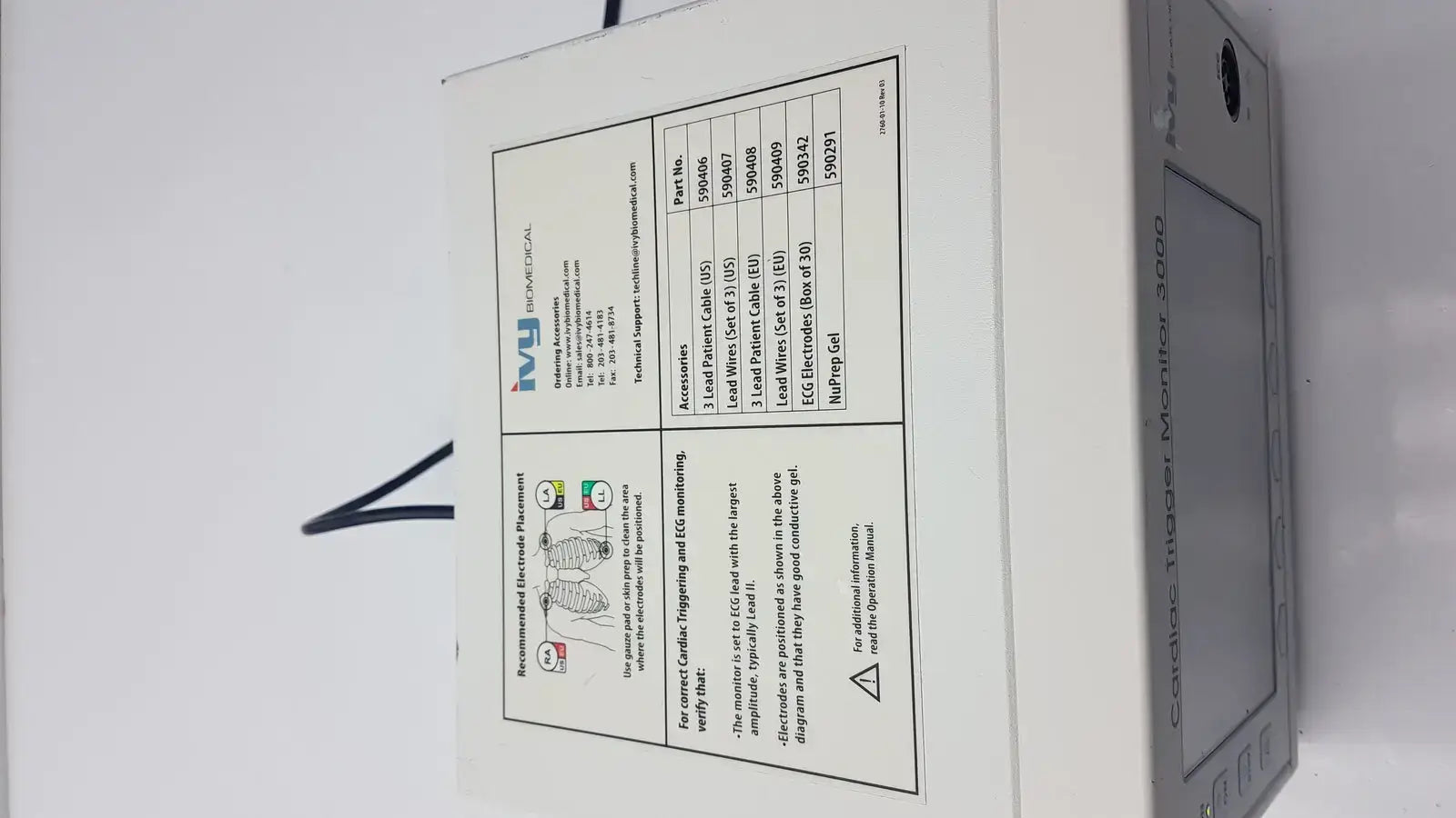 IVY Biomedical Cardiac Trigger Monitor 3000