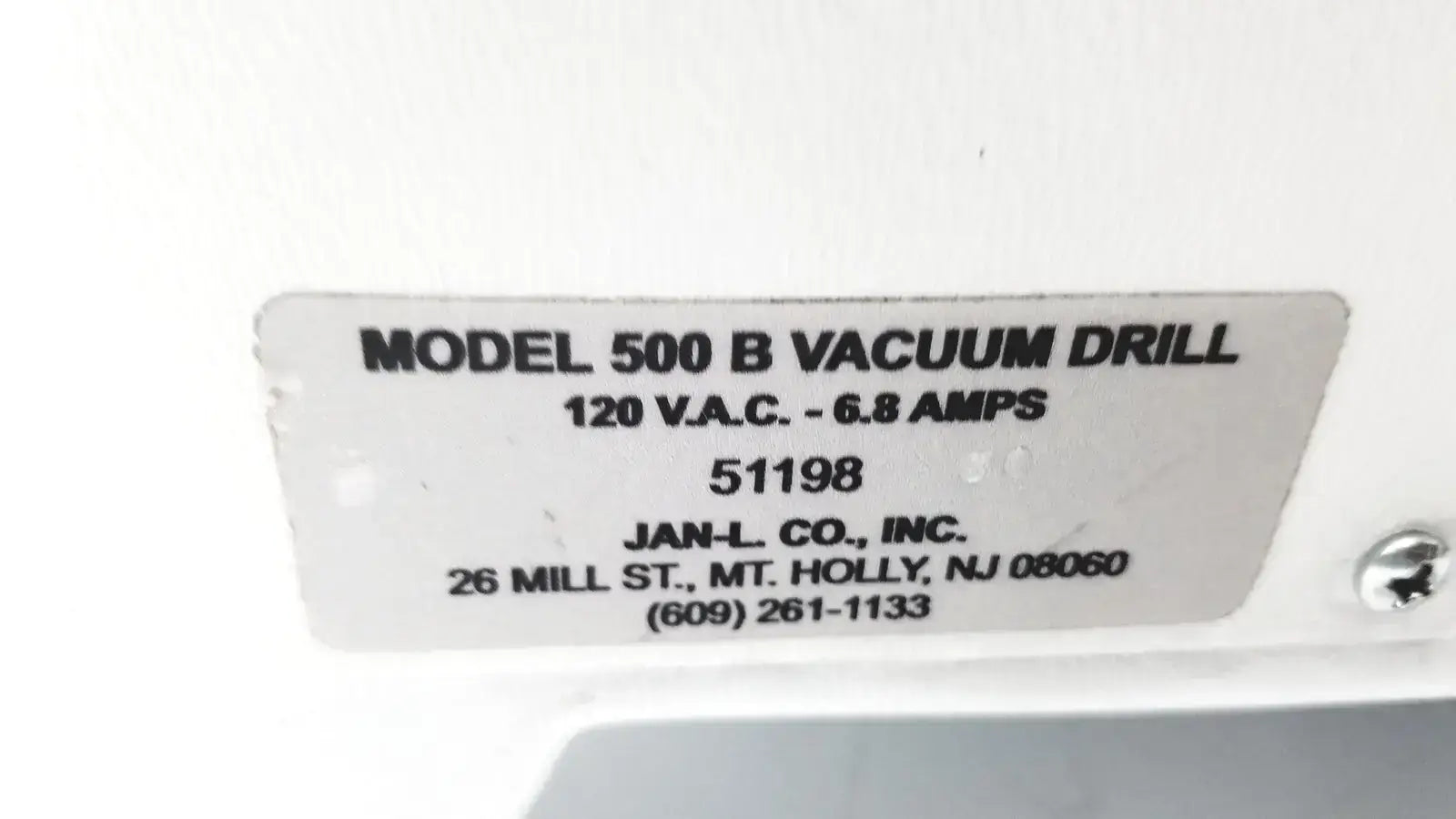 JAN L INC 500 B Vacuum Drill - Surgical