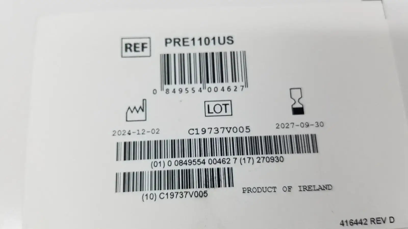 KCI PREVENA PRE1101US Incision Management System Peel & Place Dressing 13cm