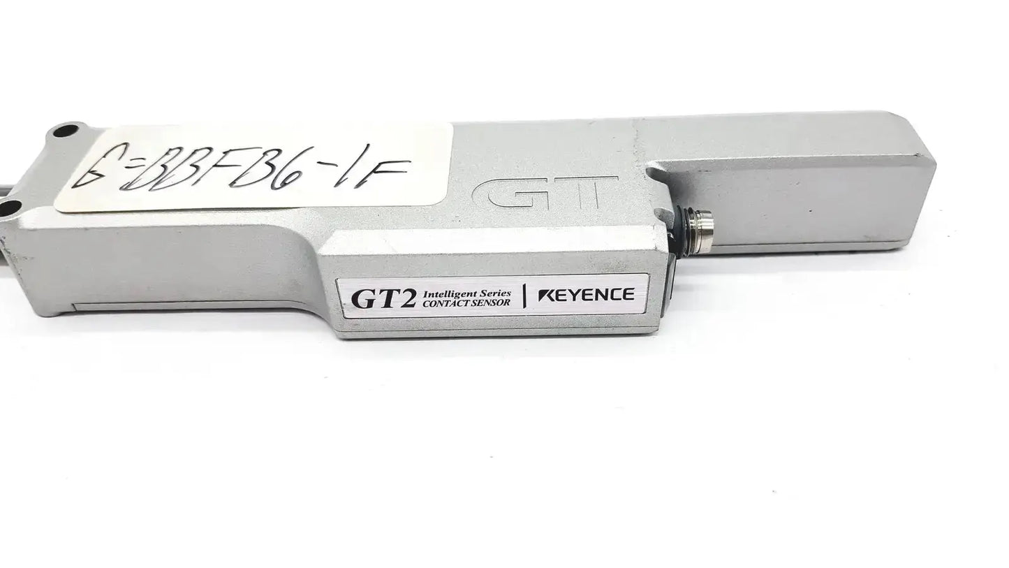 Silver metallic gt2 intelligent series contact sensor by keyence is a precise series contact sensor for automation