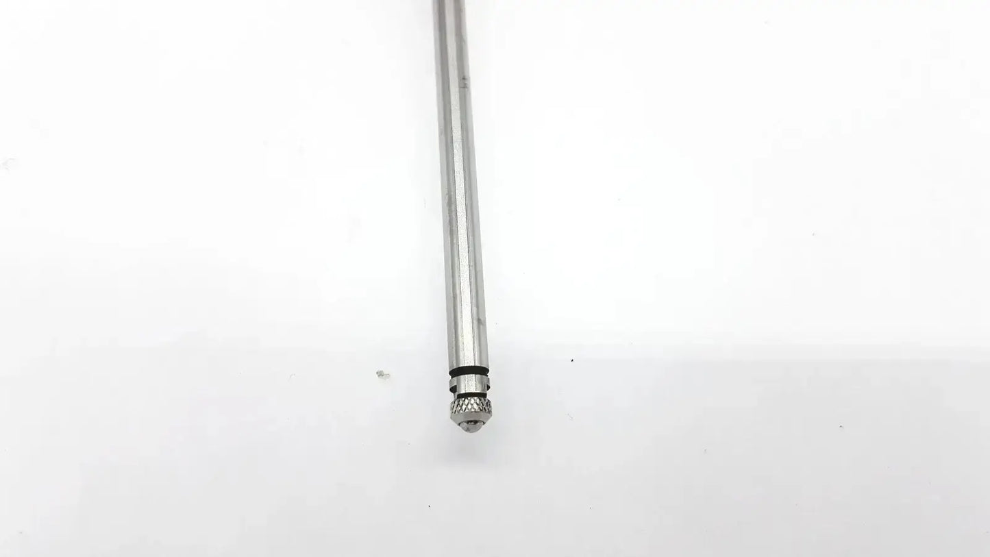 Silver metallic drill bit with knurled tip and black rubber o-ring for keyence gt2-h50 intelligent series contact sensor
