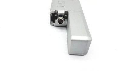 Silver metallic Keyence GT2-H50 intelligent series contact sensor with rectangular body and black connector port
