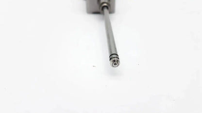 Silver surgical drill bit with threaded tip and cylindrical shaft for keyence gt2-h50 intelligent series contact sensor