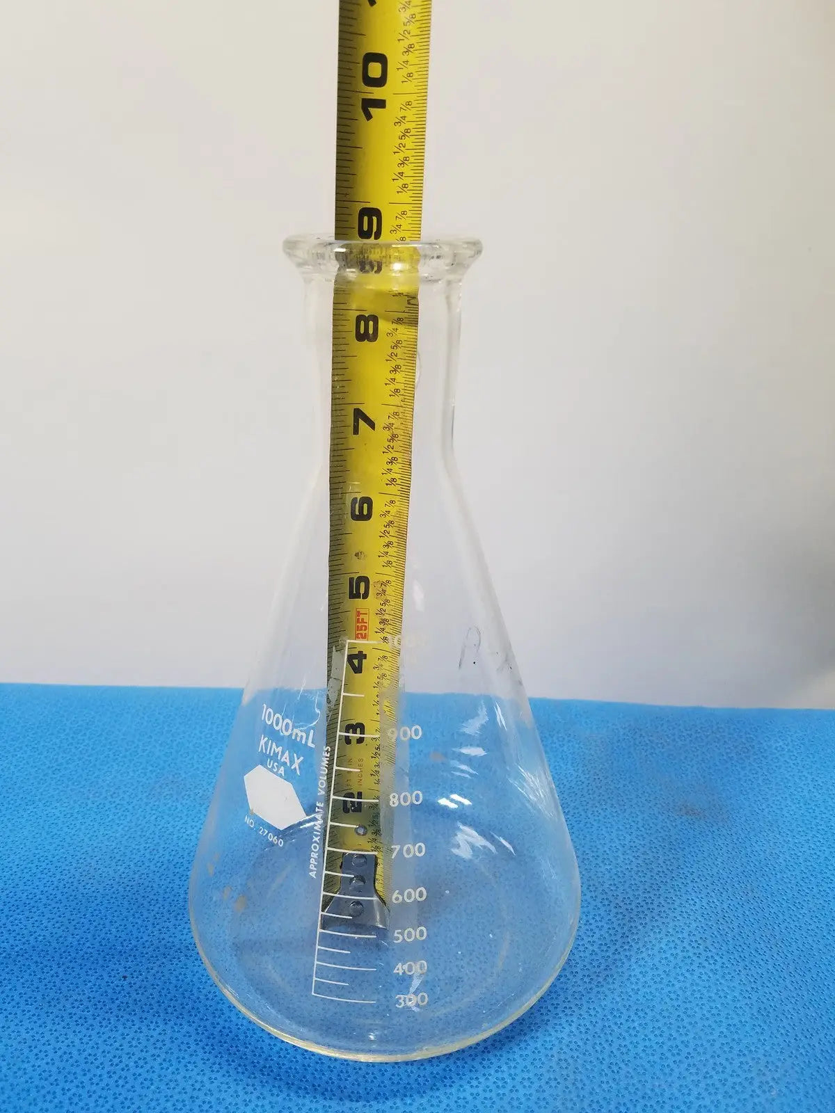 Kimax 1000 mL Erlenmeyer Flask – Borosilicate Glass Laboratory Vessel