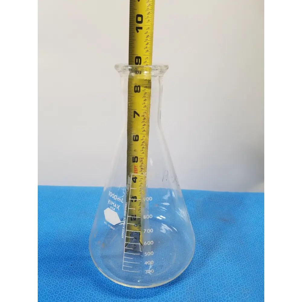 Kimax 1000 mL Erlenmeyer Flask Durable Borosilicate Glass
