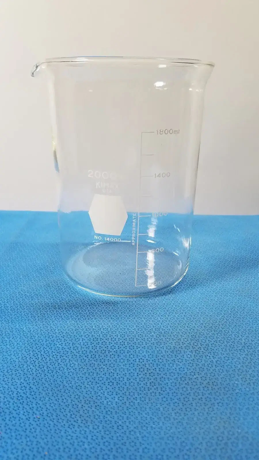 Kimax 2000mL Heavy Duty Glass Beaker Graduated Lab Ware - Laboratory