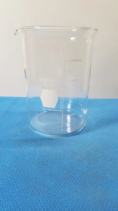 Kimax 2000mL Heavy Duty Glass Beaker Graduated Lab Ware - Laboratory