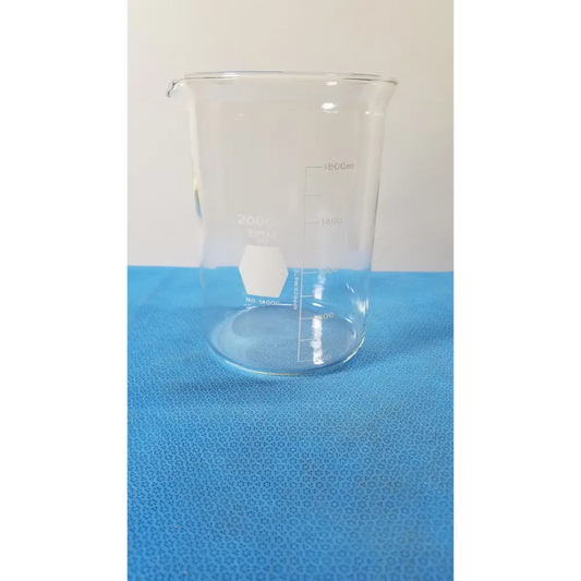 Kimax 2000mL Heavy Duty Glass Beaker Graduated Lab Ware - Laboratory