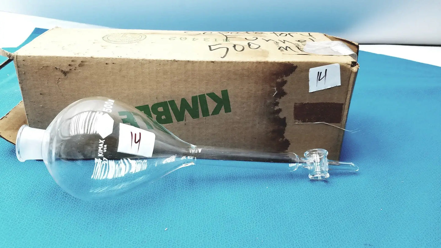 KIMAX 500mL Gilson Separatory Funnel w/ PTFE Key Stopcock & 29/32 Socket