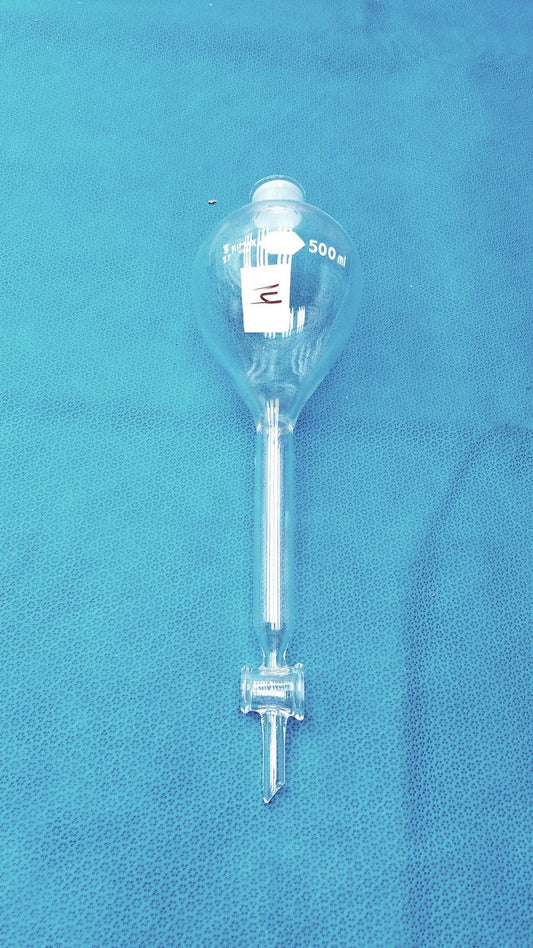 KIMAX 500mL Gilson Separatory Funnel w/ PTFE Key Stopcock & 29/32 Socket