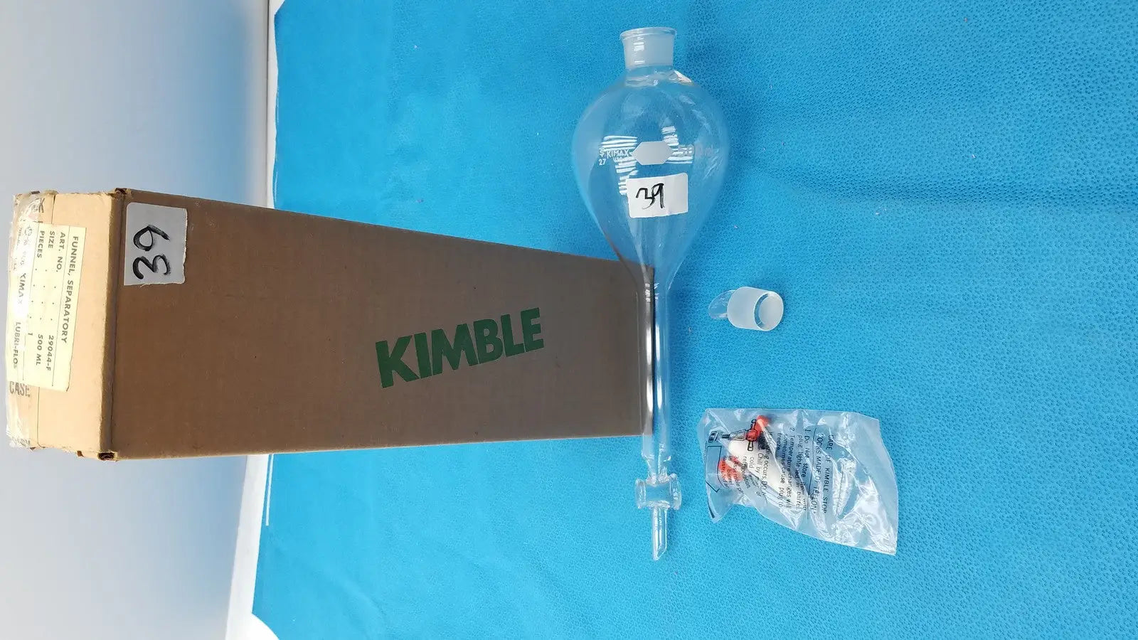 Kimax 500mL Glass Chromatography Column Reservoir – Borosilicate Lab Glassware