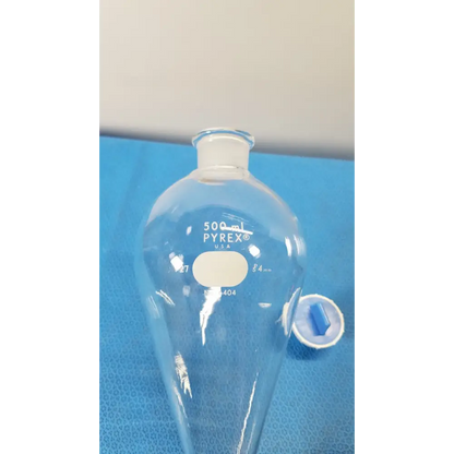 Kimax 500mL Squibb Separatory Funnel with Neck Borosilicate Lab Glass