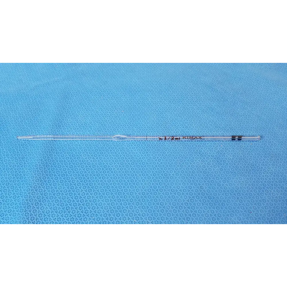 KIMAX Class A Glass Bulb 1/2 mL Reusable Laboratory Volumetric Ware - Glassware