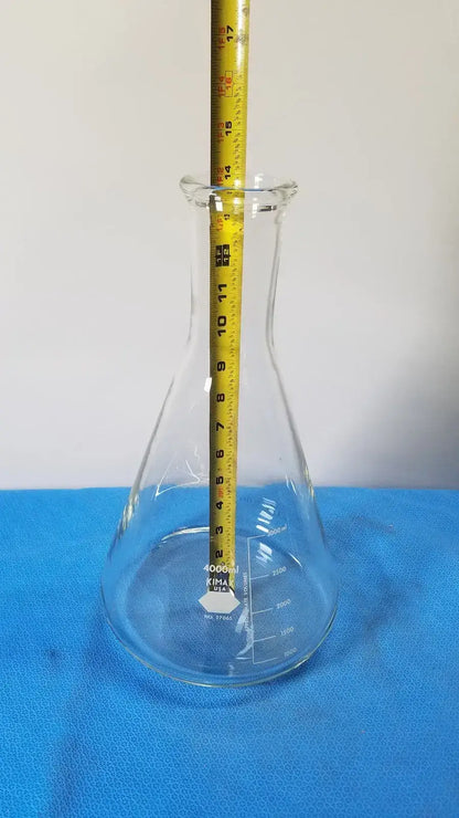 KIMAX Glass Beaker 4000 mL Graduated Heavy-Duty Rim Laboratory Ware - Glassware