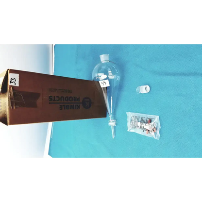 KIMAX Kimble 1000 mL Squibb Separatory Funnel with #27 Stopper