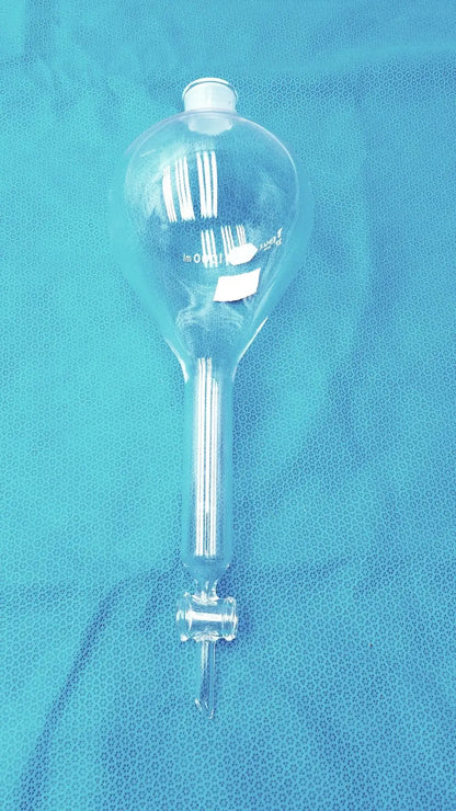 KIMAX Kimble 1000 mL Squibb Separatory Funnel with #27 Stopper – Borosilicate Gl