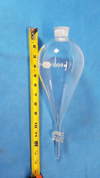 Kimax Kimble Separatory Funnel 1000 mL Glass Heavy-Duty Laboratory Ware