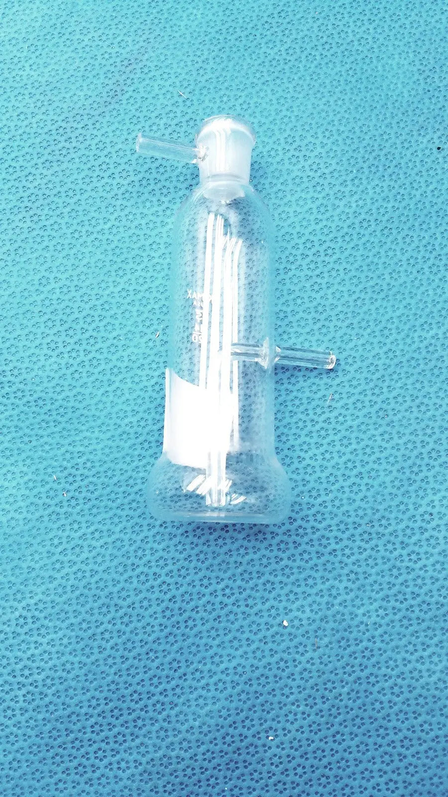 Kimax Lab Gas Absorption Bulb Flask CO2 Washing with Side Tubes - Laboratory Glassware