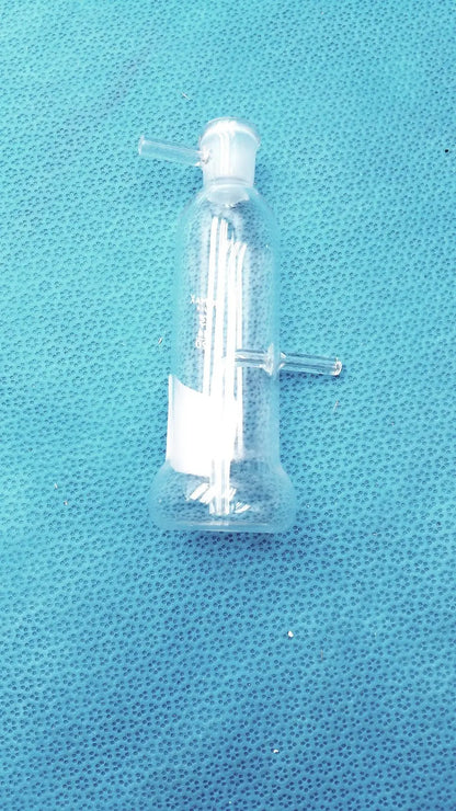 Kimax Lab Gas Absorption Bulb Flask CO2 Washing with Side Tubes - Laboratory Glassware