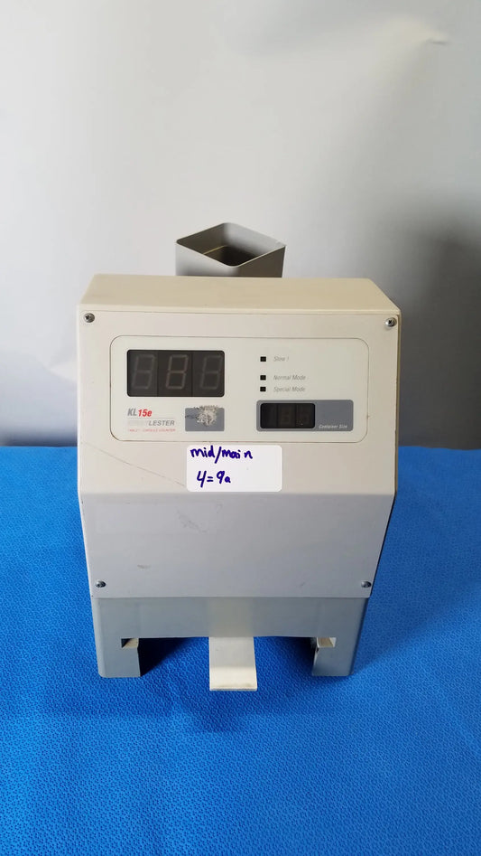 Beige plastic and metal kirby lester kl15e pharmacy tablet and capsule counter with digital display medical equipment