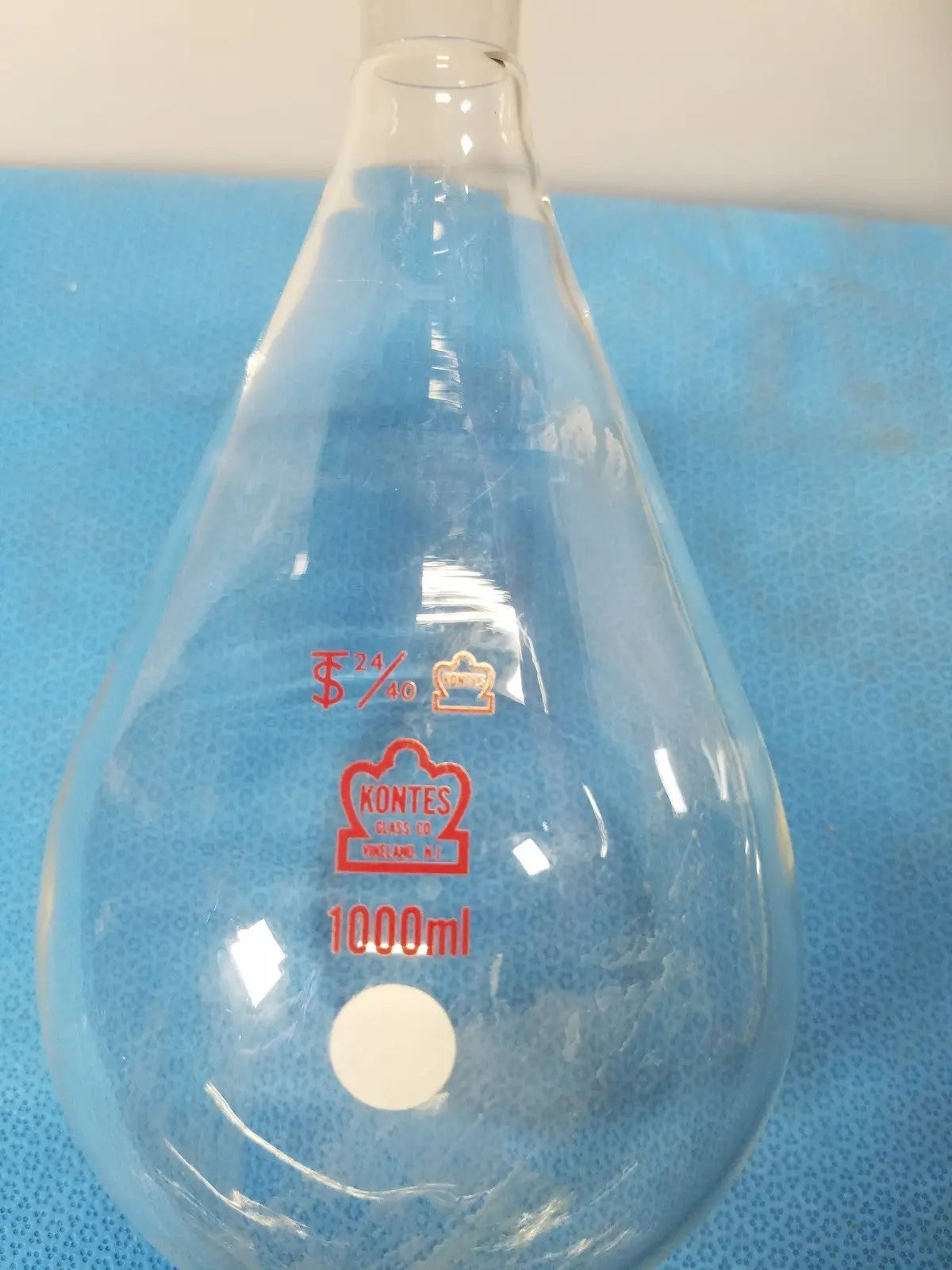 Kontes 1000 mL Rotary Evaporating Recovery Flask – 24/40 Joint Borosilicate