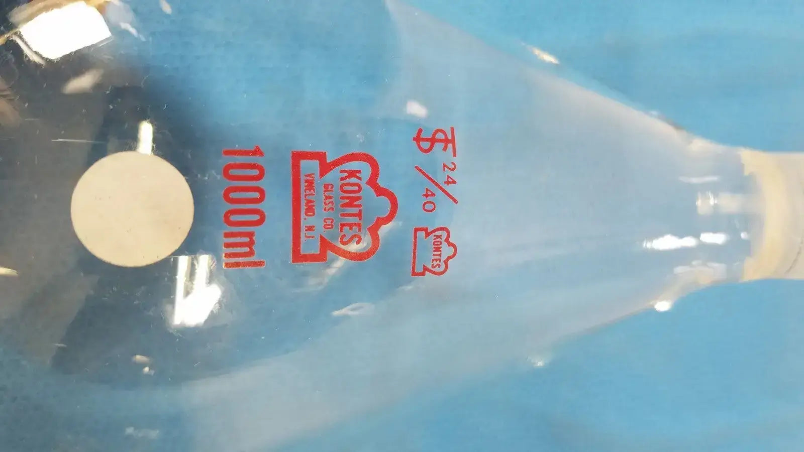 KONTES 1000mL Round-Bottom Flask – 24/40 Quickfit Joint - Laboratory Glassware