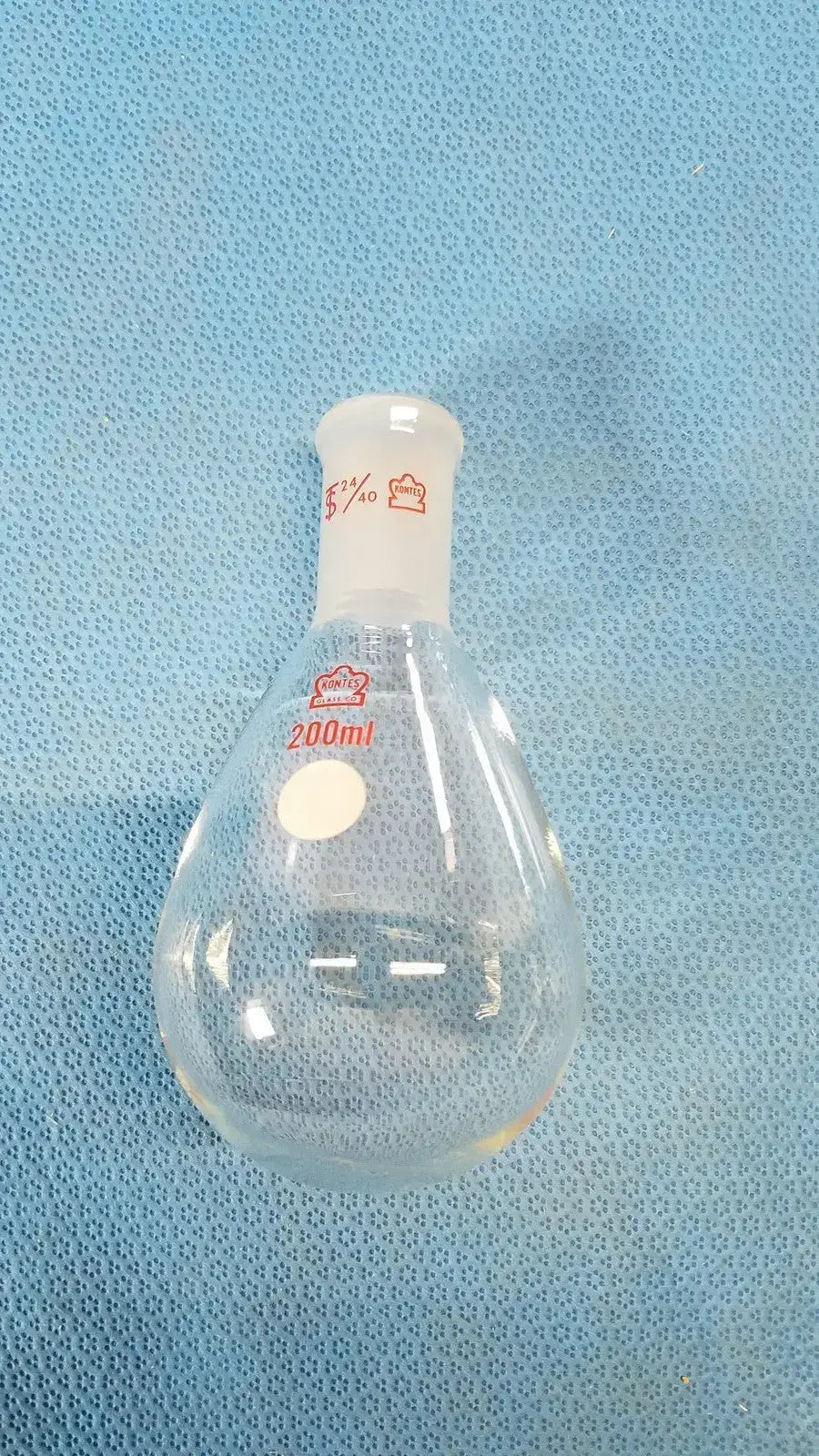 kontes 200 milliliter single-neck round bottom flask with a 24/40 joint. - Round Bottom Flask