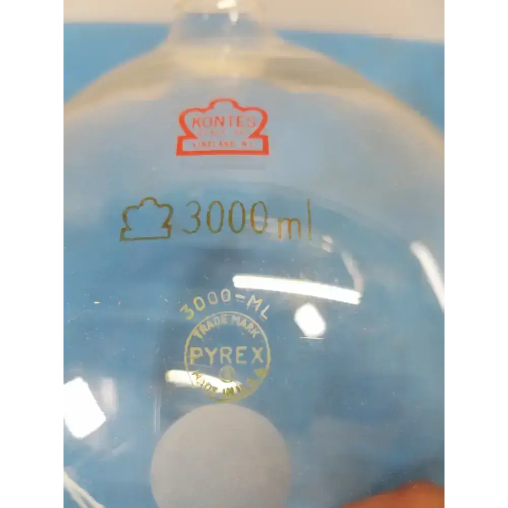 Kontes 3000 mL Round Bottom Glass Flask – Borosilicate Laboratory