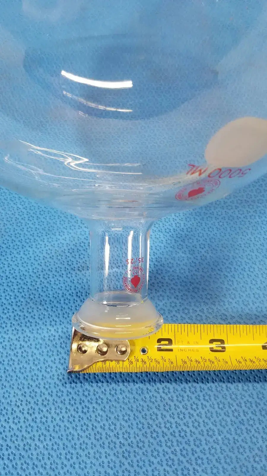 Kontes 5000 mL Glass Flask Round Bottom 35/25 Spherical Joint Ball & Socket - Laboratory Glassware