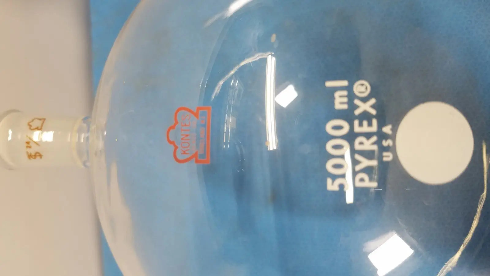 Kontes 5000 mL Single Neck Round Bottom Flask – 24/40 Outer Joint
