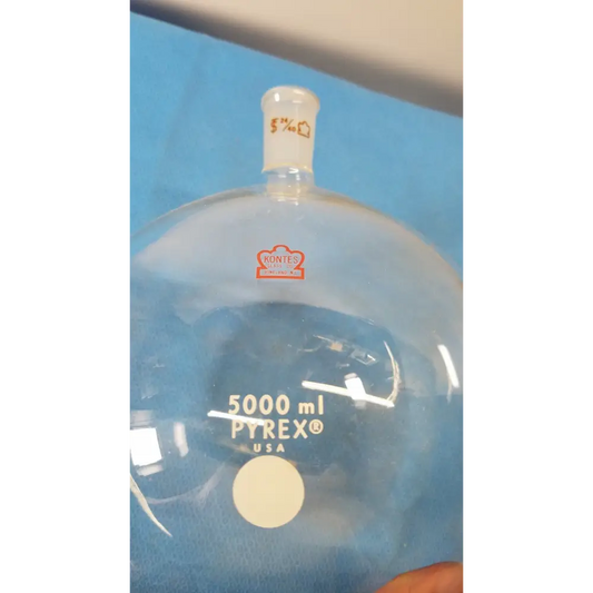 Kontes 5000mL Round Bottom Flask 24/40 Joint Borosilicate Lab Glass - Laboratory Glassware