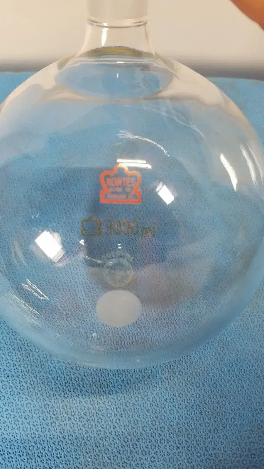 KONTES Glass Boiling Flask 3000 mL Single Neck Round Bottom - Laboratory Glassware